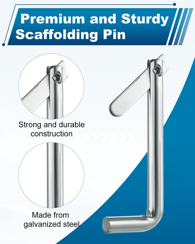 AOKLIT 50Pcs Galvanized Steel Scaffolding Toggle Pins, Scaffold Metal Locking Pins for Architecture, Furniture Installation, and Home DIY - Image 3
